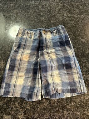 OshKosh B'gosh Boys Blue Plaid Cotton Shorts Size 5